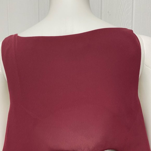 Forever 21 women's Top sleeveless open back burgundy size M - Picture 7 of 9